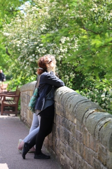 Wendy and Taylor bask in the sun at Royal Botanic Gardens, Edinburgh.
