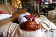 Maddy napping on Christmas day.